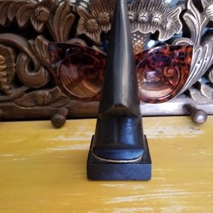 Eyeglass Holder Hand Carved Wood Nose Stand Desk T